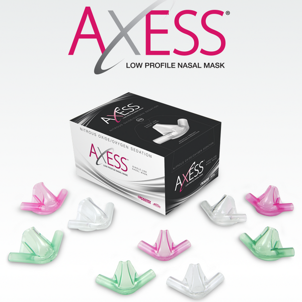 Nitrous Oxide Nasal Mask  | Axess Single Use Disposable - Low Profile Medium Unscented | Accutron (24/box)
