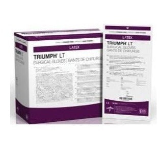 Latex Gloves | Triumph LT - Surgical (White) | Medline (100/box)