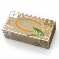 Nitrile Gloves | Restore with Colloidal Oatmeal Skin Protectant | Medline (250/box or 2500/case)