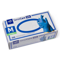 Nitrile Gloves | Sensicare Silk (Blue) | Medline (250/box or 2500/case)
