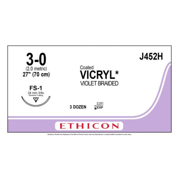 Sutures | Coated Vicryl | Ethicon by Johnson & Johnson (36/package)